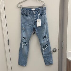 Frame Denim Light Blue Distressed Jeans